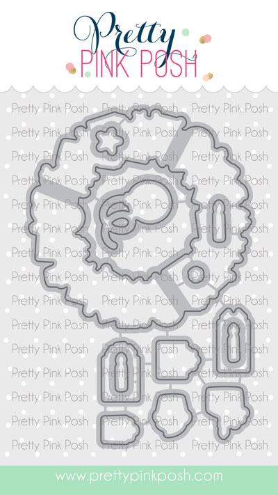 Pretty Pink Posh - Birthday Wreath Coordinating Die Set
