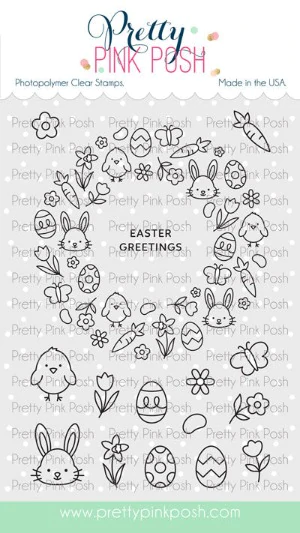 Pretty Pink Posh - Easter Wreath Stamp Set