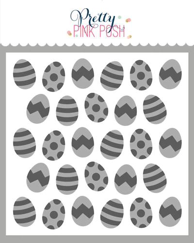 Pretty Pink Posh - Layered Eggs Stencil (2 Layer)
