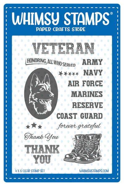 Whimsy Stamps - Military Honoring All Clear Stamps