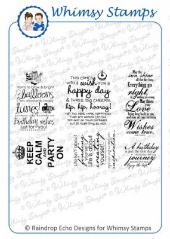 Whimsy Stamps - Whimsy Stamps -  Birthday Greetings - Sentiments Collection