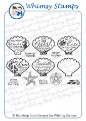 Whimsy Stamps - Seashells by the Seashore - Sentiments Collection