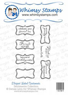 Whimsy Stamps - Elegant Label Sentiments - Sentiments Collection