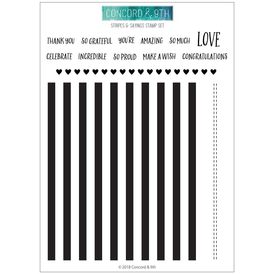 Concord & 9th - Stripes & Sayings stamps