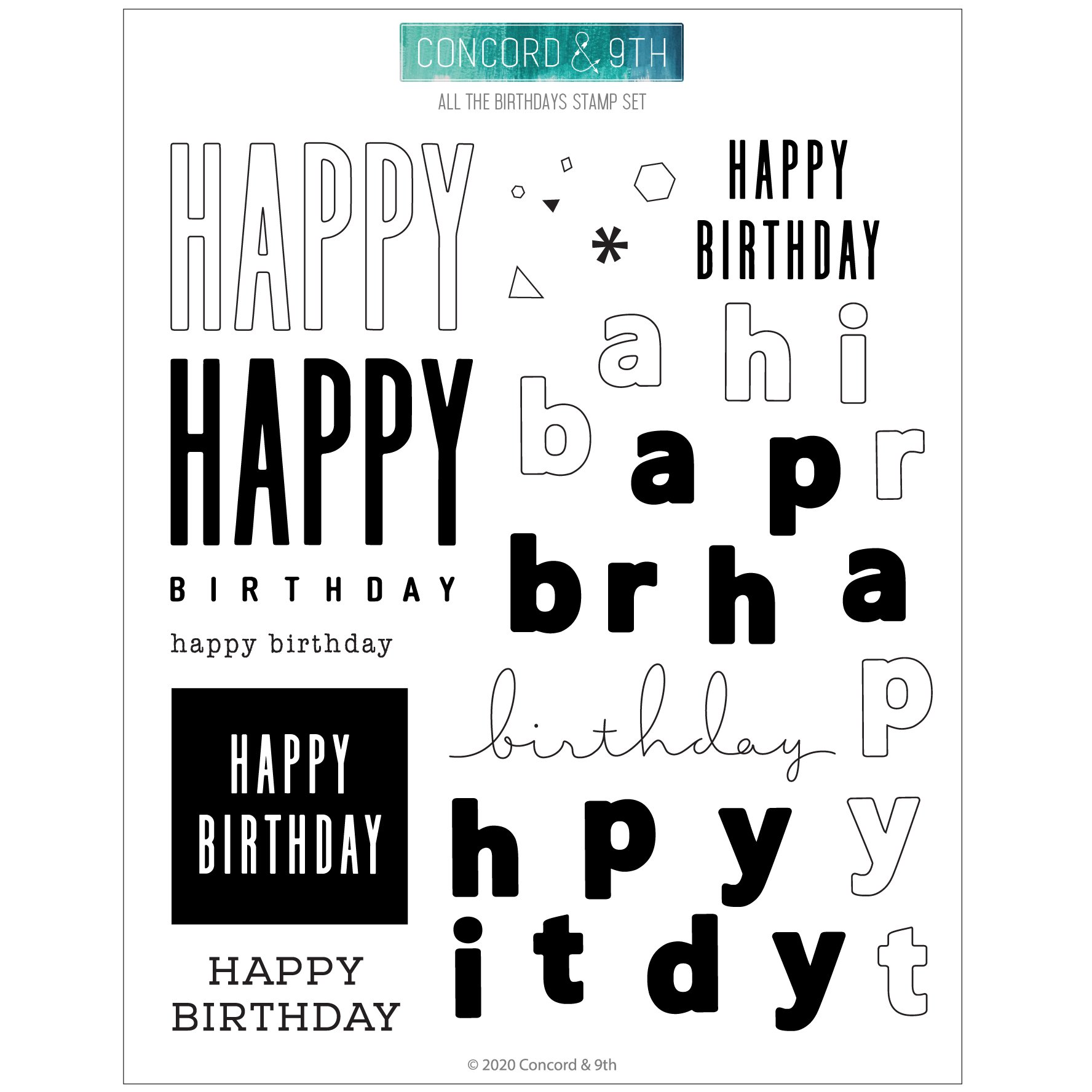 Concord & 9th - All the Birthdays Stamp Set