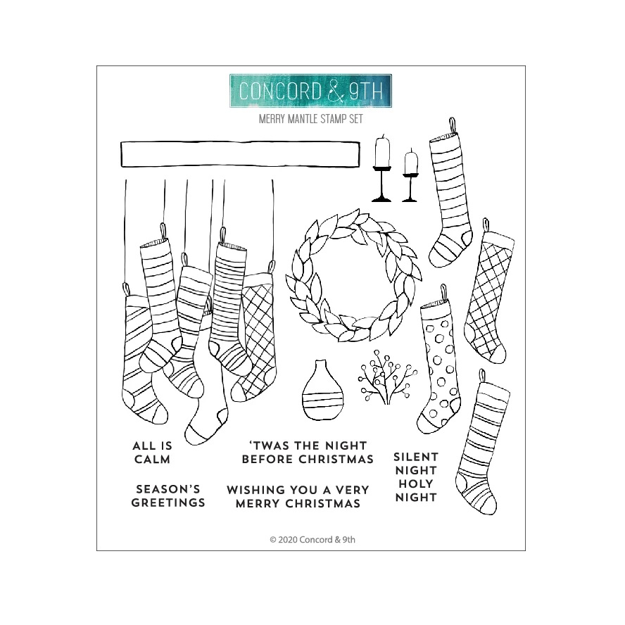 Concord & 9th - MERRY MANTLE STAMP SET