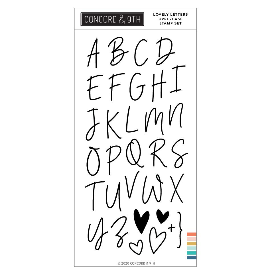 Concord & 9th - Lovely Letters Uppercase Stamp Set