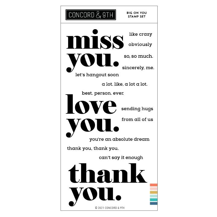 Concord & 9th - Big On You 4X8 Stamp Set