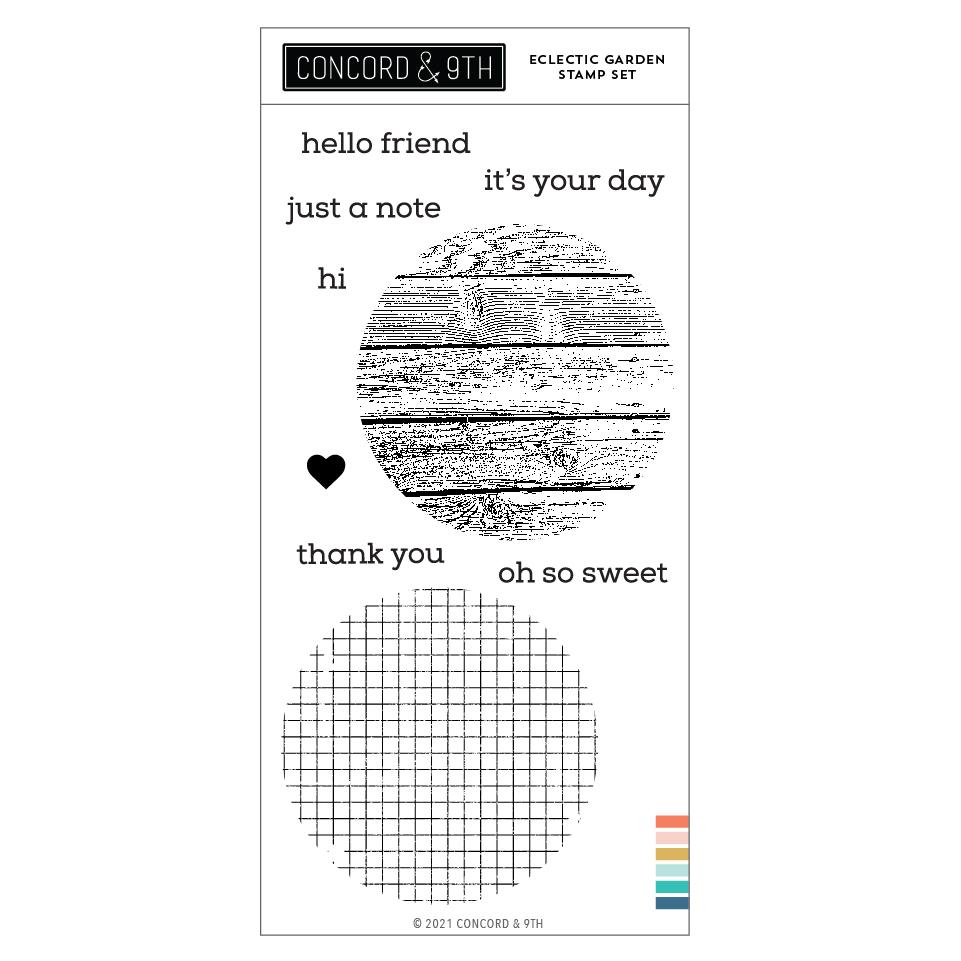 Eclectic Garden 4X8 Stamp Set