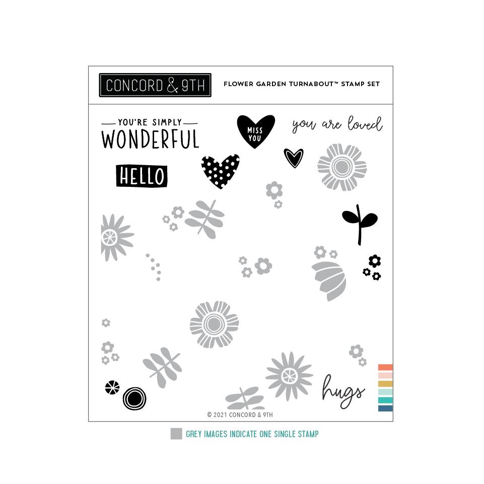 Concord & 9th - Flower Garden Turnabout Stamp Set