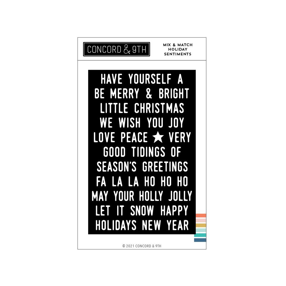 Concord & 9th - Mix & Match Holiday Sentiments (4x6) - STAMP & MATCHING DIE (SO)