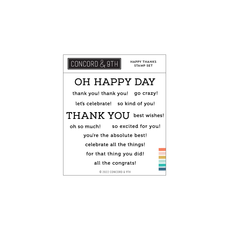 Concord & 9th - Happy Thanks Stamp Set 4x4