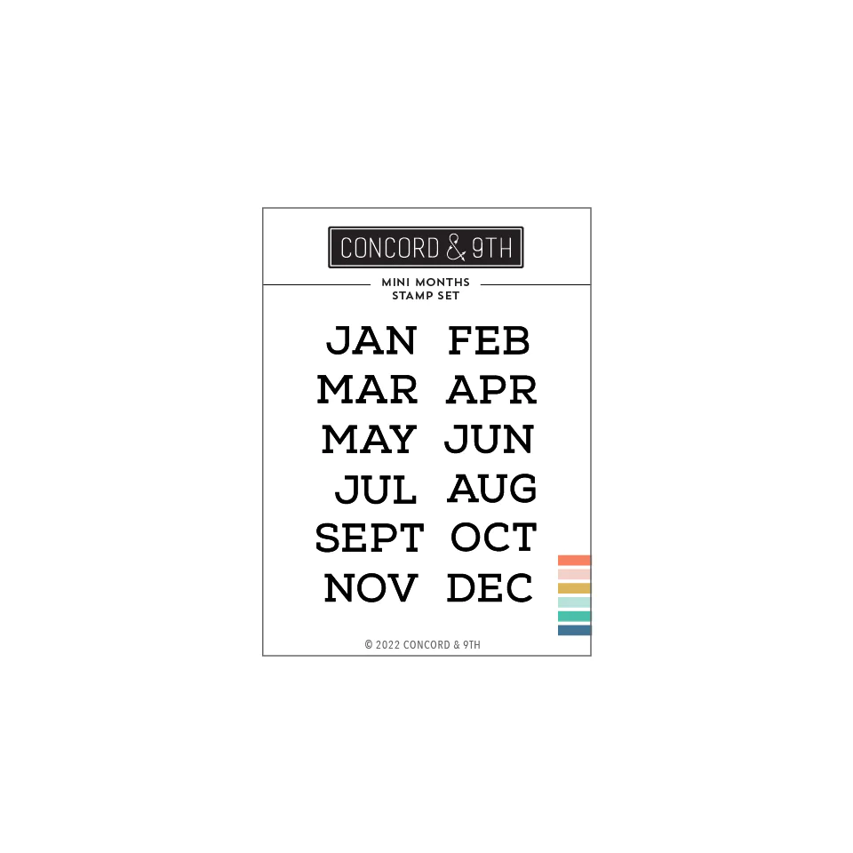 Concord & 9th - Mini Months Stamp 3x4