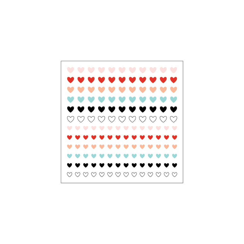 Concord & 9th - Enamel Hearts (5 x 5 footprint)