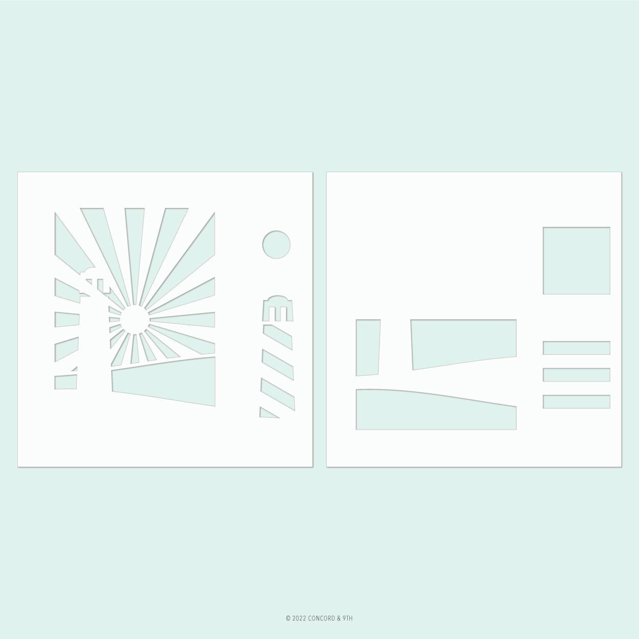 Concord & 9th - Seaside Post Stencil Pack 2 pk (6 x 6)