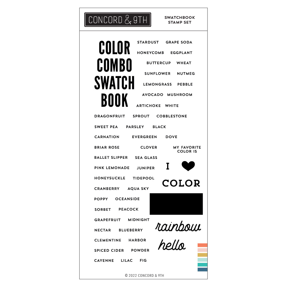 Concord & 9th - Swatchbook Stamp Set 4 x 8