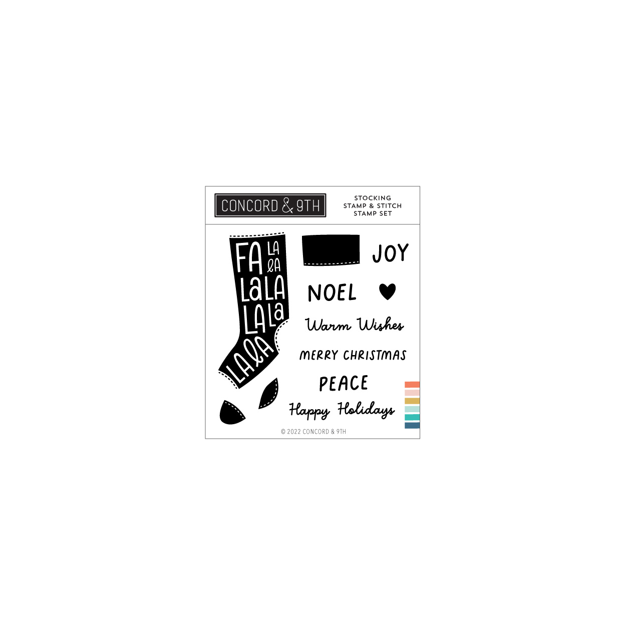 Concord & 9th - Stocking Stamp & Stitch Stamp Set (4 x 4; 11 stamps)