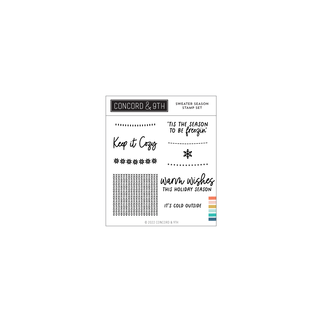 Concord & 9th - Sweater Season Stamp Set (4 x 4; 10 pieces)