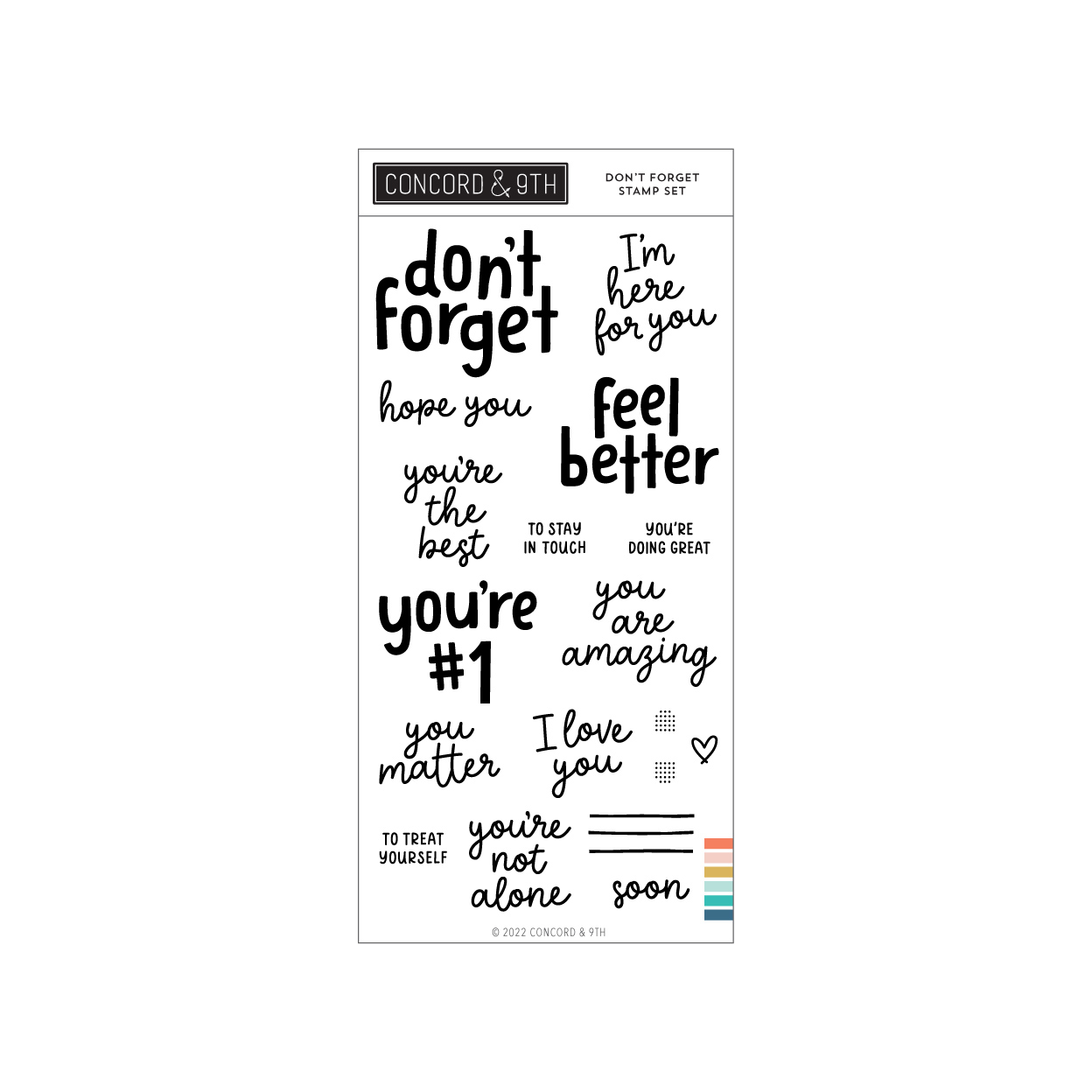 Concord & 9th - Don't Forget Stamp Set (4 x 8)