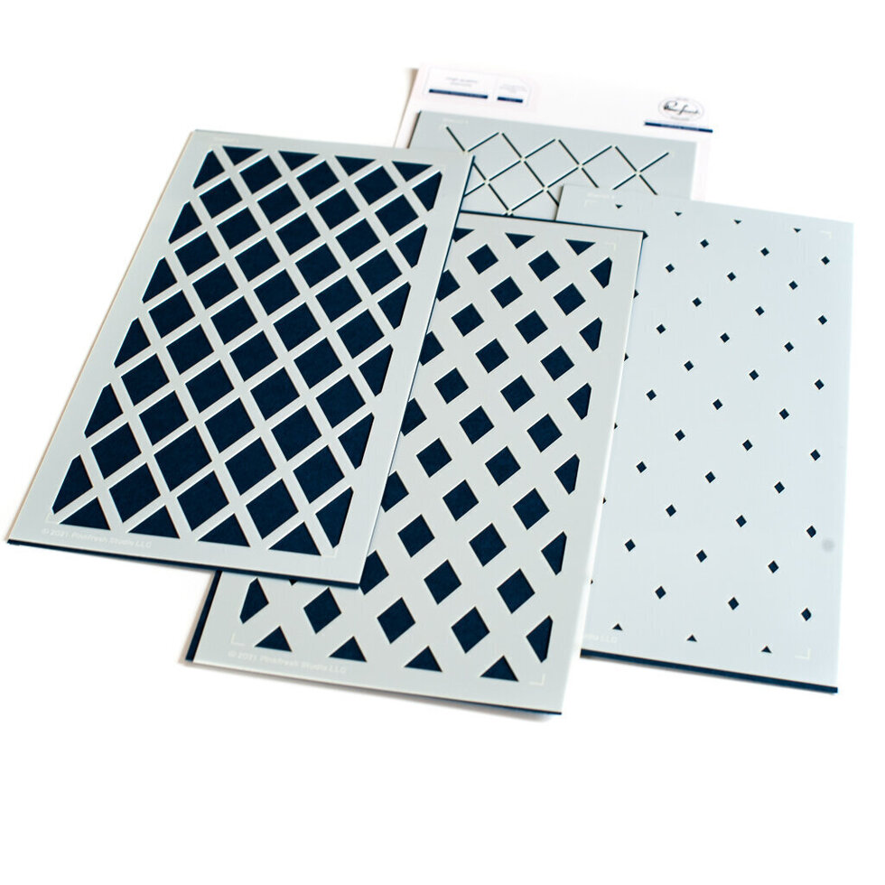 Pinkfresh Studio - Slimline Diamond Builder layering stencil