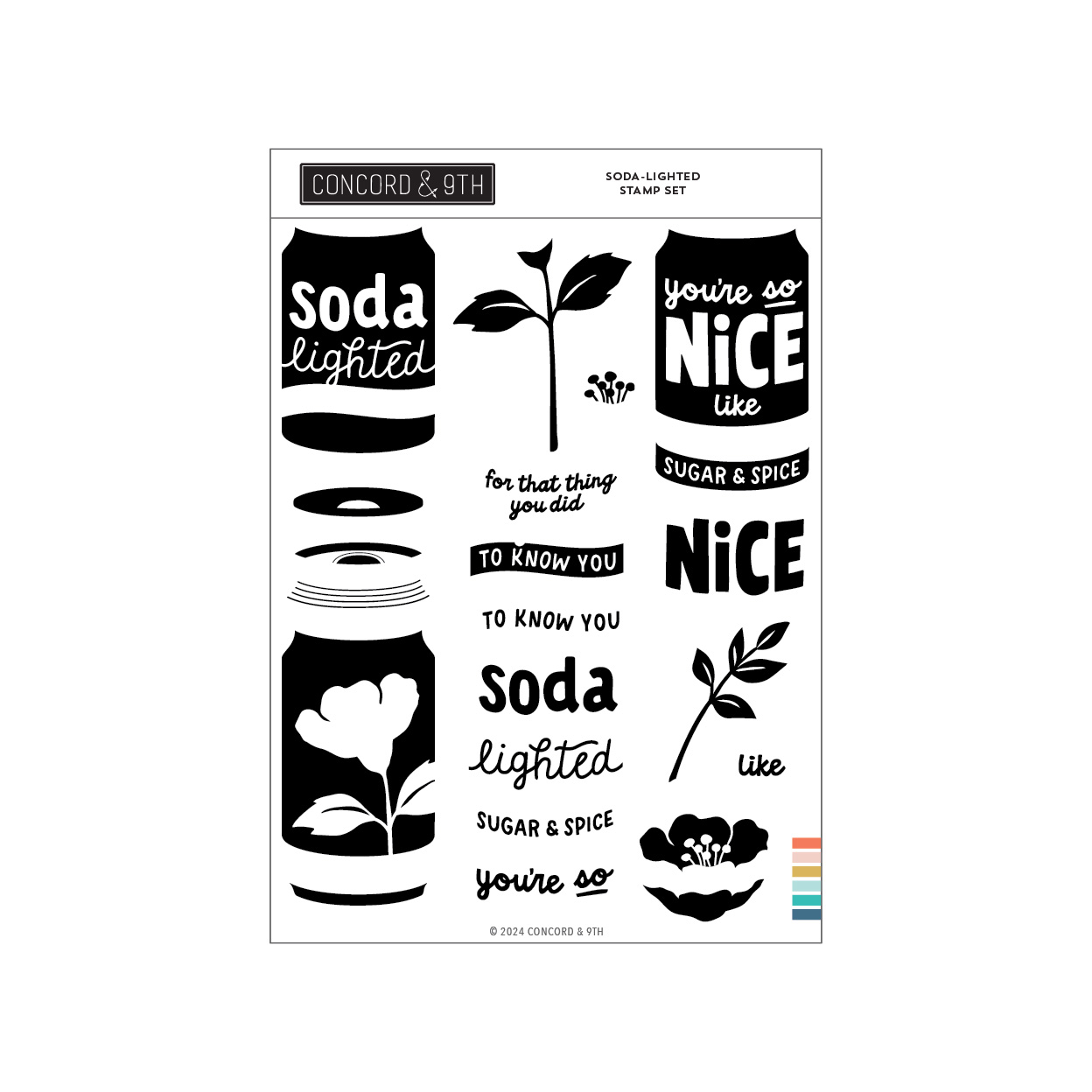 Concord & 9th - Soda-Lighted Stamp Set (6 x 8)