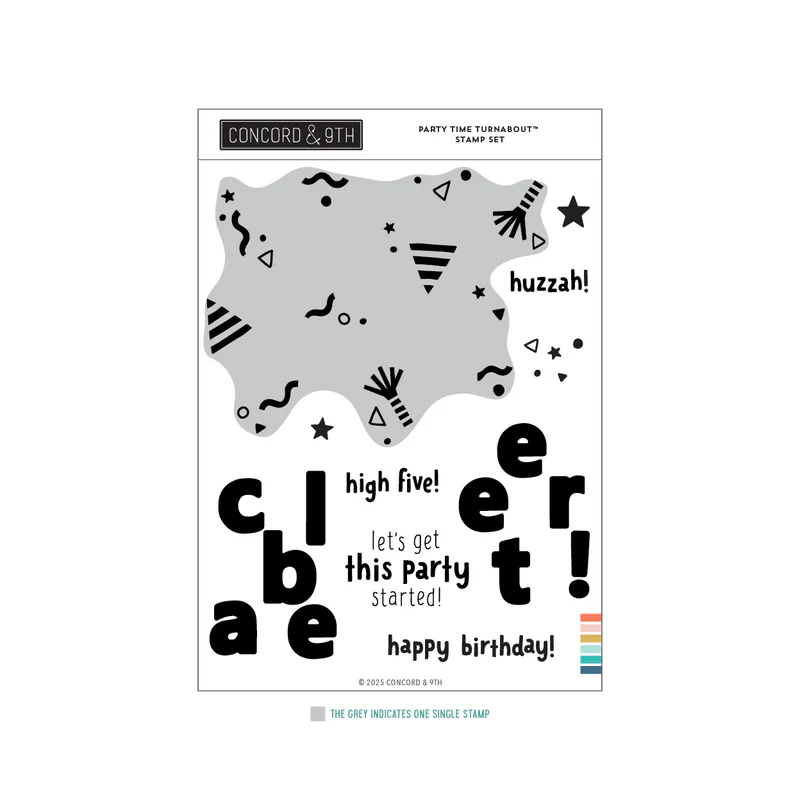 Concord & 9th - Party Time Turnabout Stamp Set (6 x 8)