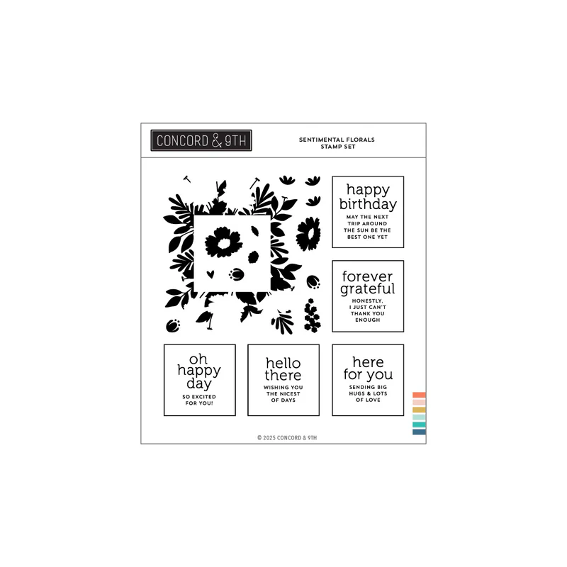 Concord & 9th - Sentimental Florals Stamp Set (6 x 6)