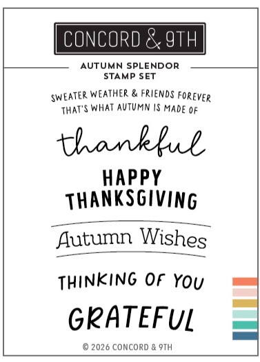 *NEW* - Concord & 9th - Autumn Splendor Stamp Set (3 x 4)