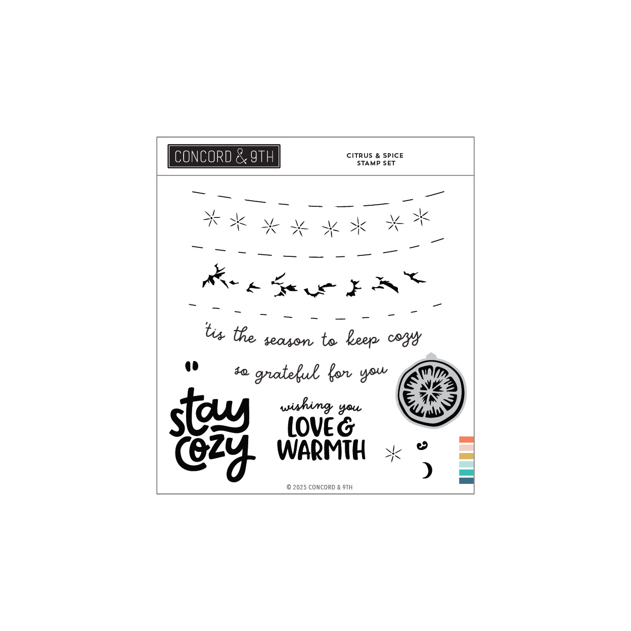 **NEW* - Concord & 9th - Citrus & Spice Stamp Set (6 x 6)