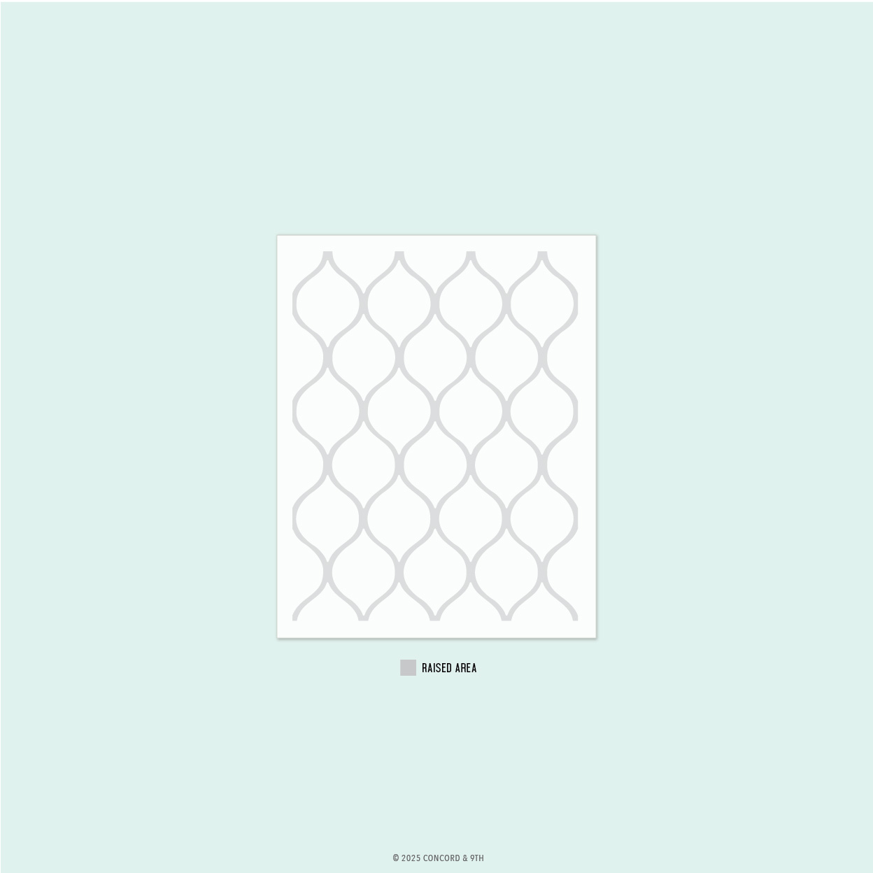 **NEW* - Concord & 9th - Patterned Peacock Embossing Folder (4.75 x 6)
