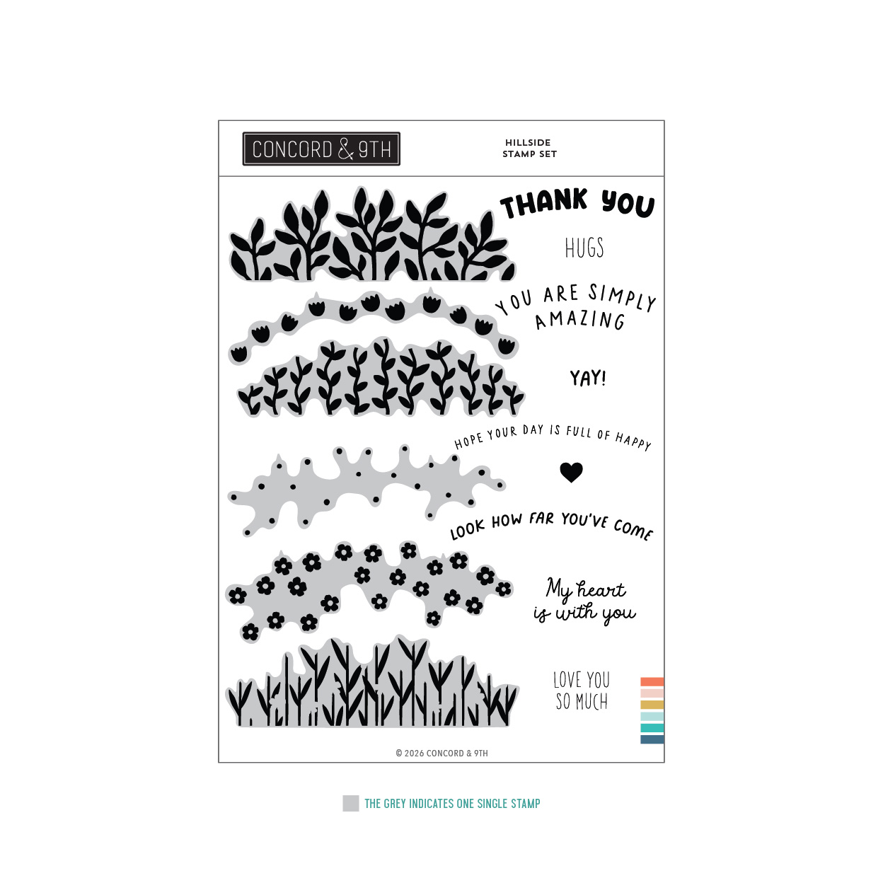 **NEW* - Concord & 9th - Hillside Stamp Set (6 x 8)