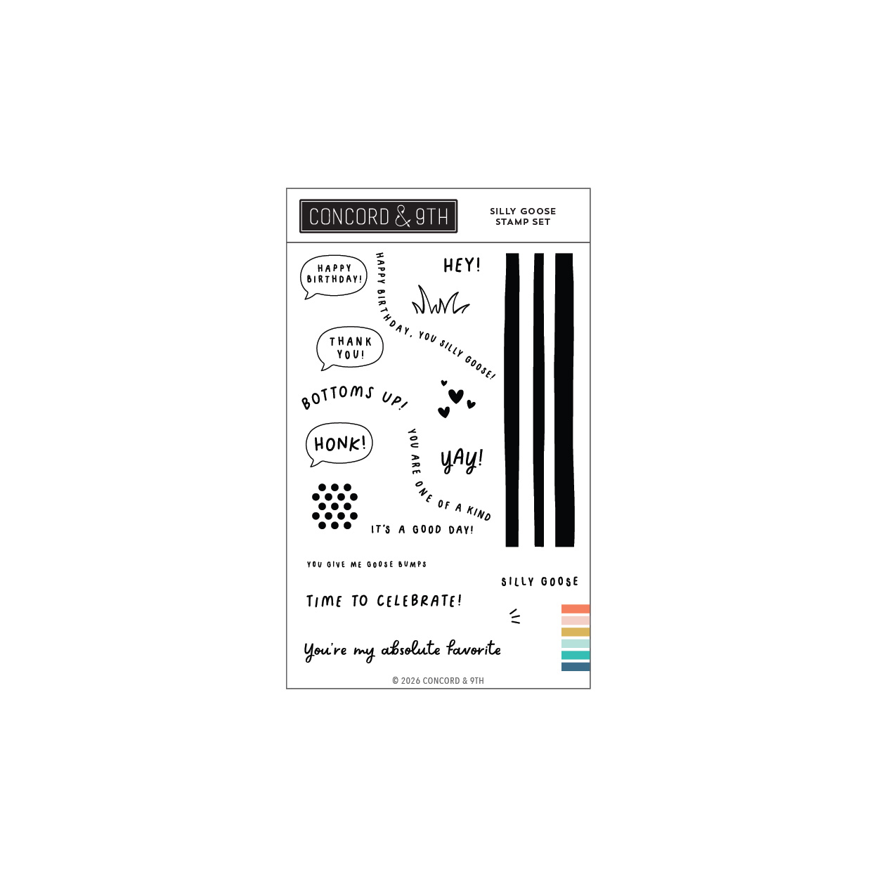 **NEW* - Concord & 9th - Silly Goose Stamp Set (4 x 6)
