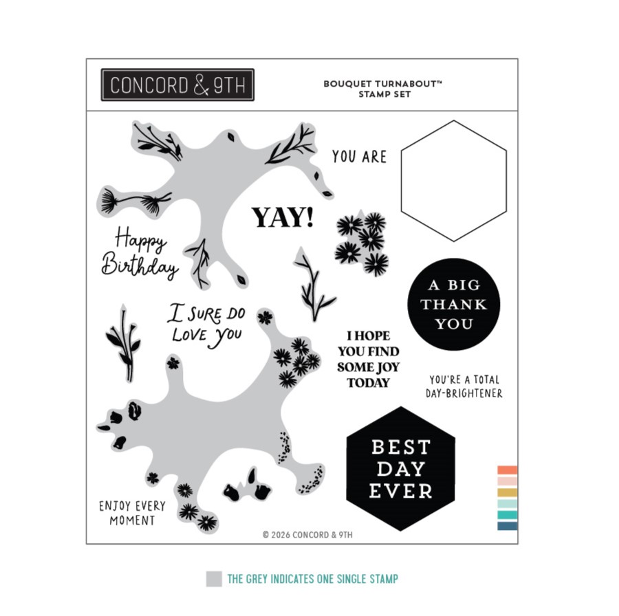 Concord & 9th - Bouquet Turnabout Stamp Set (6 x 6)