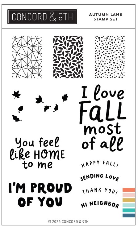 *NEW* - Concord & 9th - Autumn Lane Stamp Set (4 x 6)