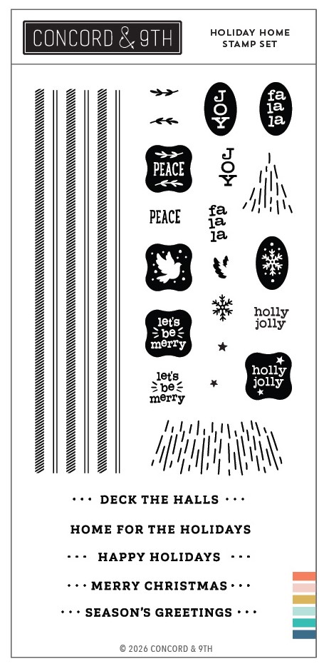 **NEW* - Concord & 9th - Holiday Home Stamp Set (4 x 8)