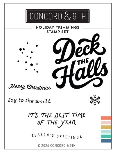 **NEW* - Concord & 9th - Holiday Trimmings Stamp Set (3 x 4)