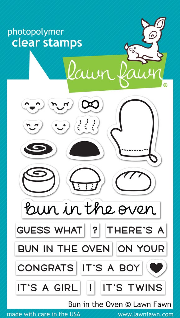 Lawn Fawn - Stamps - Bun in the Oven