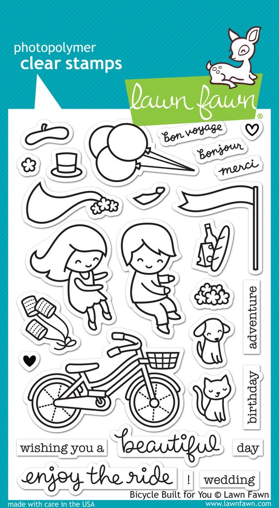 Lawn Fawn - Stamps - Bicycle Built For You