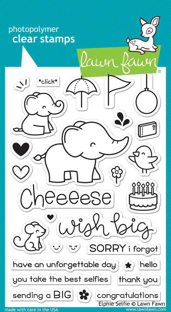 Lawn Fawn - Stamps - Elphie Selfie