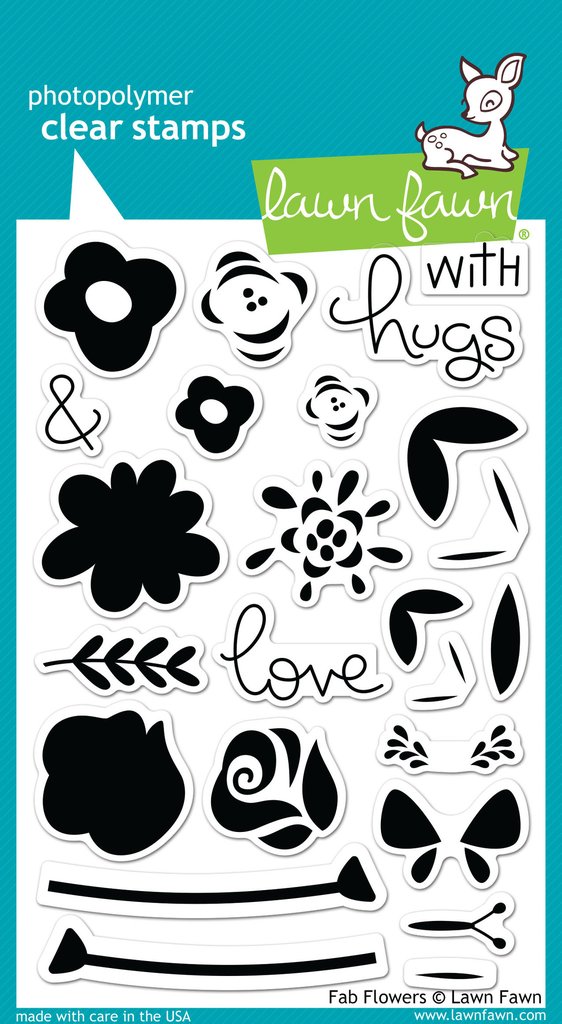 Lawn Fawn - Stamps - Fab Flowers