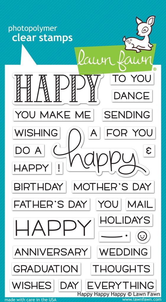 Lawn Fawn - Stamps - Happy Happy Happy