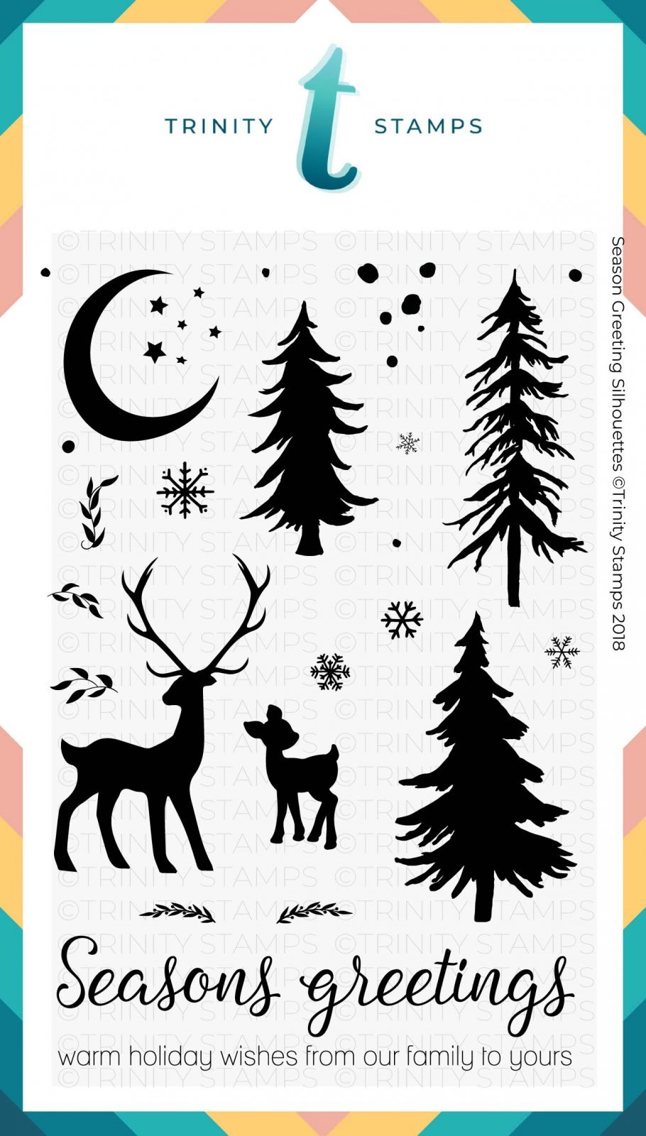 Trinity Stamps - Seasons Greetings Silhouettes Stamp Set (4x6)