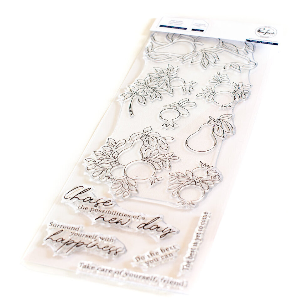 Pinkfresh Studio - Pears & Pomegranates stamp - DISCONTINUED