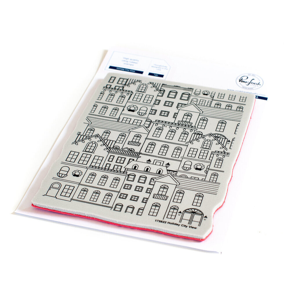Pinkfresh Studio - Holiday City View stamp - DISCONTINUED