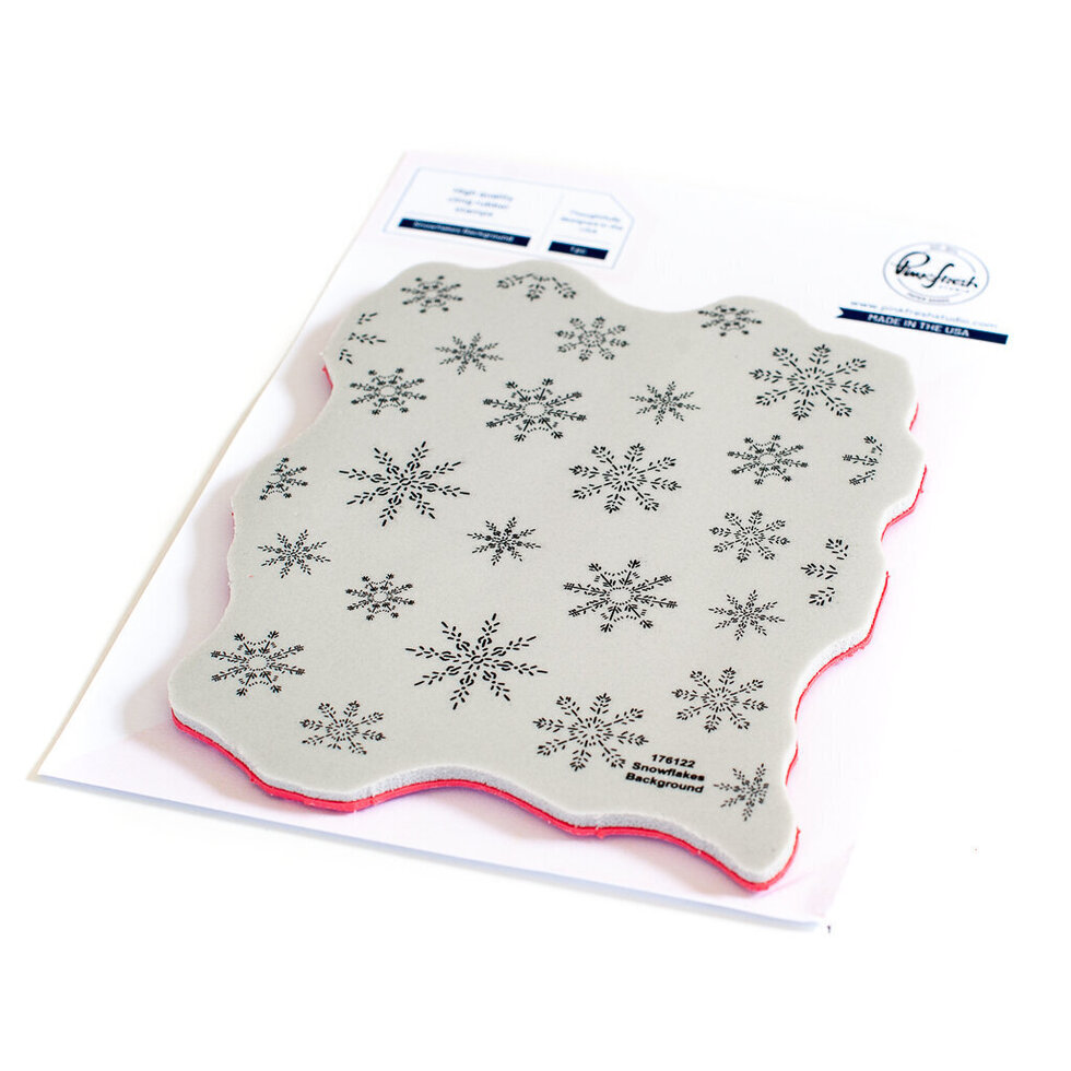 Pinkfresh Studio - Snowflakes Background stamp WITH MATCHING DIE
