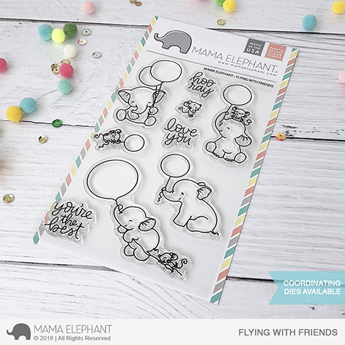 Mama Elephant - FLYING WITH FRIENDS with matching die