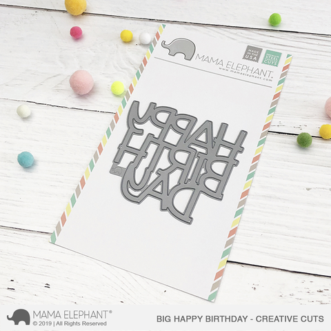 Mama Elephant - Big Happy Birthday - Creative Cuts