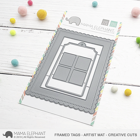 Mama Elephant - Framed Tags - Artist Mat - Creative Cuts