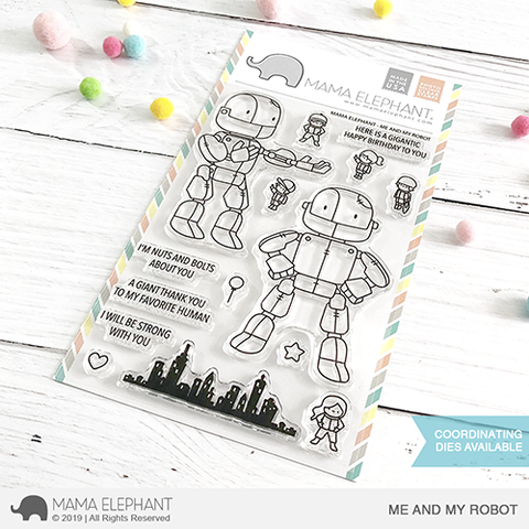 Mama Elephant - ME AND MY ROBOT STAMP