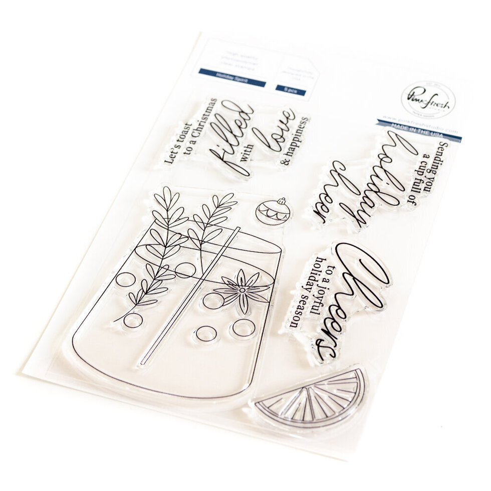 Pinkfresh Studio - Holiday Spirit stamp/die/stencil